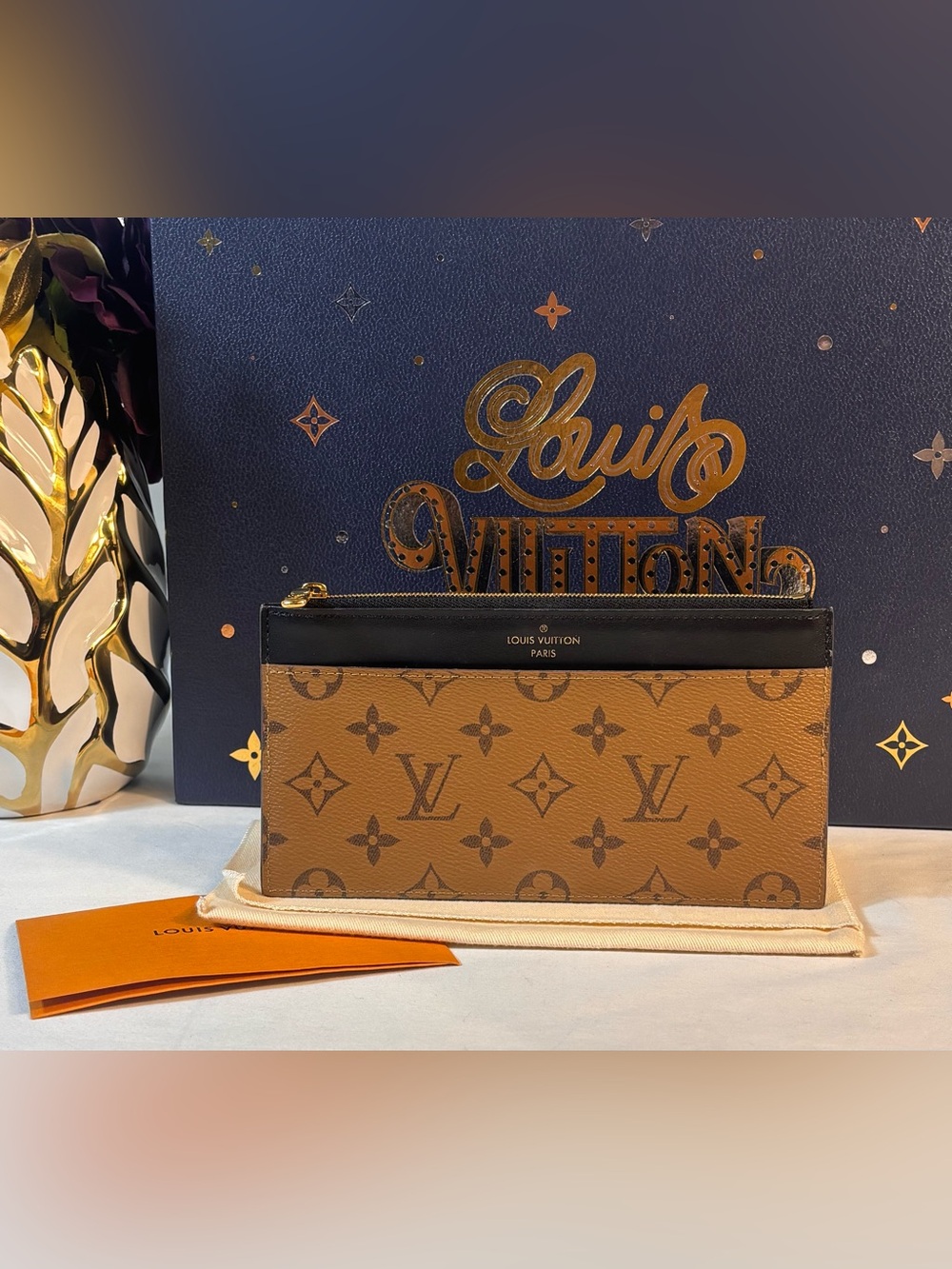 Louis Vuitton Reverse Slim Purse